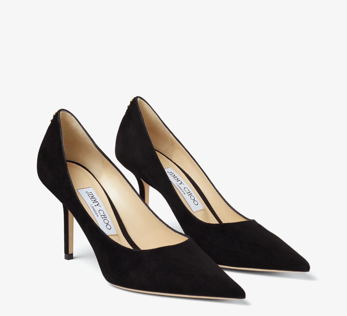 Jimmy Choo Shoes, Black Suede Heels, Size 38, Preowned in Box (Ships from London)