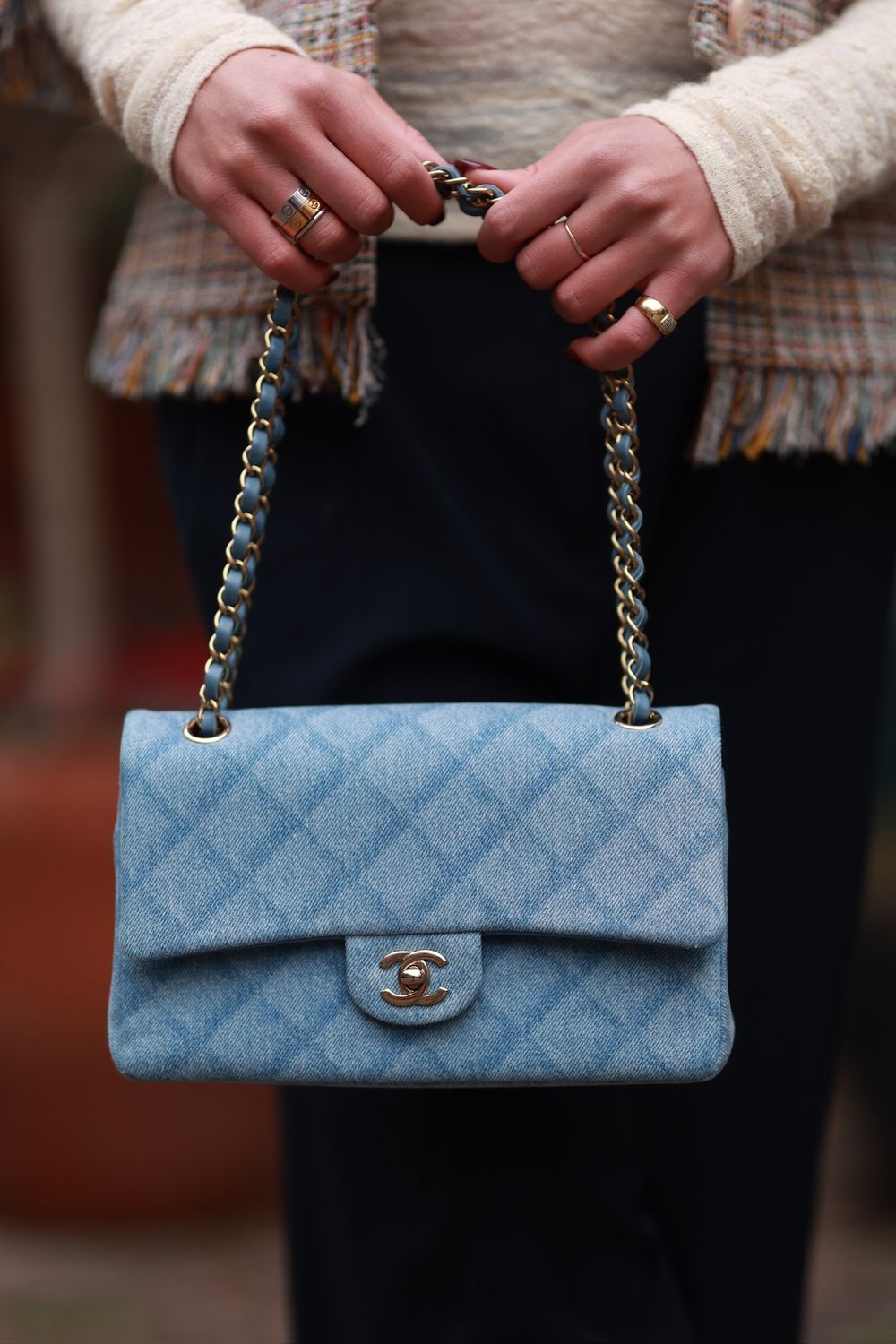 Chanel Light Blue Denim Classic, Preowned (Ships From London)