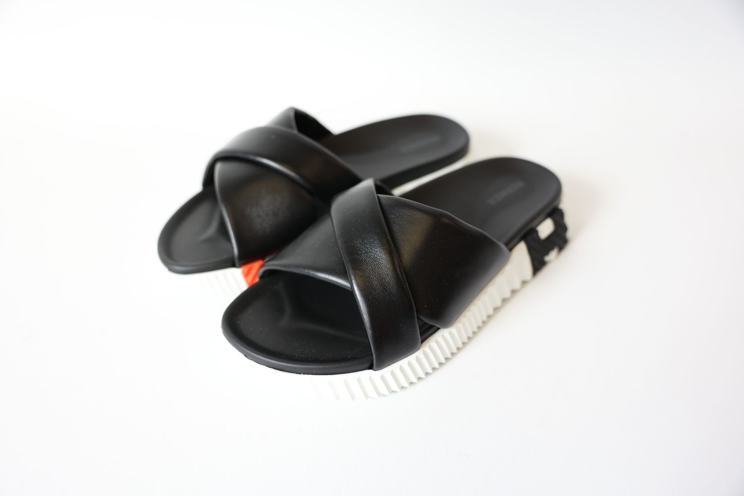 Hermes Shoes, Infra Sandals Size 38, Noir Black Nappa Leather, New in Box WA001