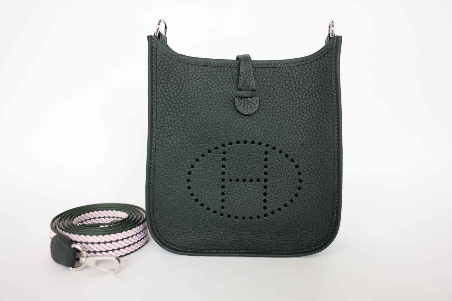 Hermes Evelyne 16, Vert Fonce Dark Green Clemence with Palladium Hardware, W  2024, New in Box WA001