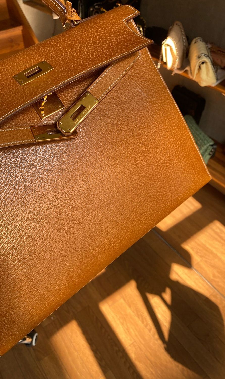 IGLIVE Herms Vintage Kelly 32, Pigskin Leather, Preowned 1993, Preowned 20250322 (Credit Card) (Ships From Asia) SV01