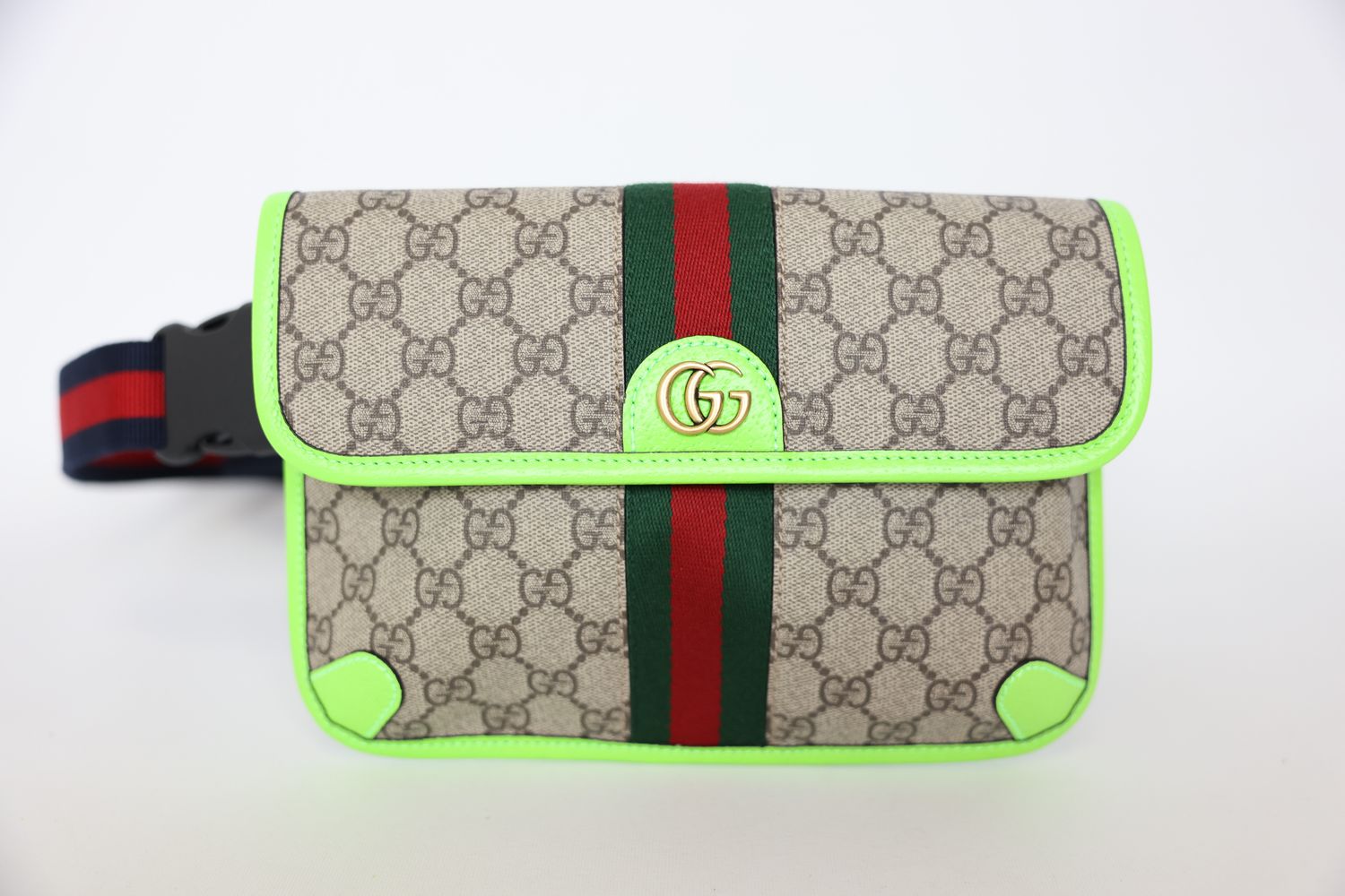 Gucci Ophidia GG Belt Bag, GG Supreme Canvas with Gold Hardware, New in Dustbag WA001