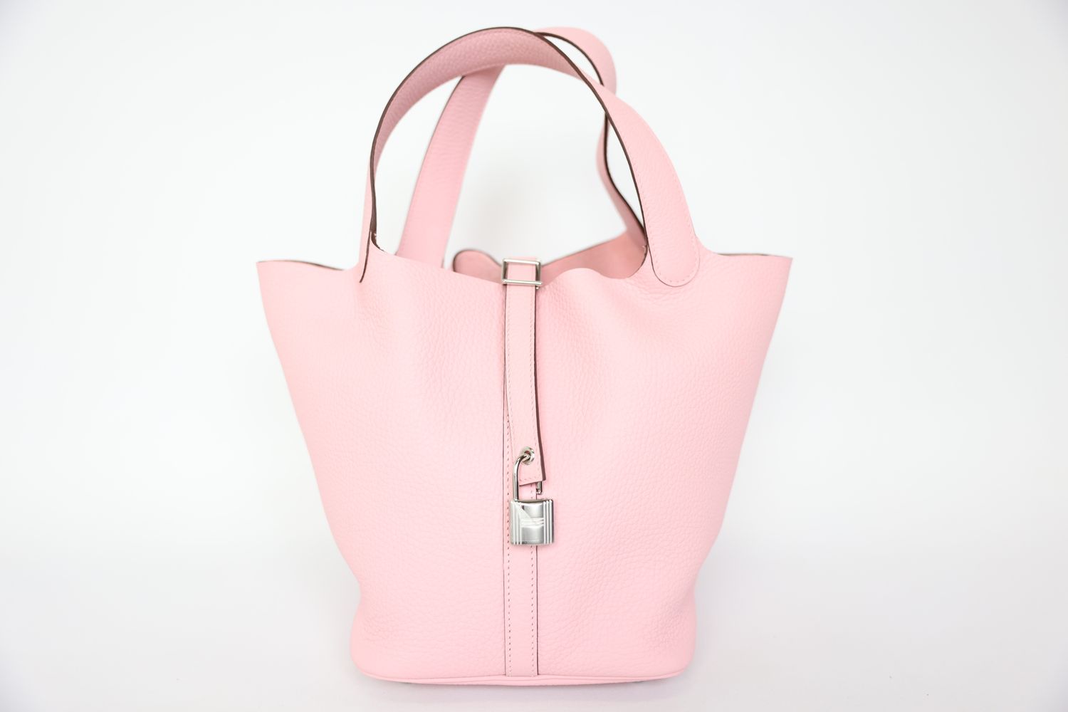 Hermes Picotin 22, Sakura Pink Clemence Leather with Palladium Hardware, New in Box WA001