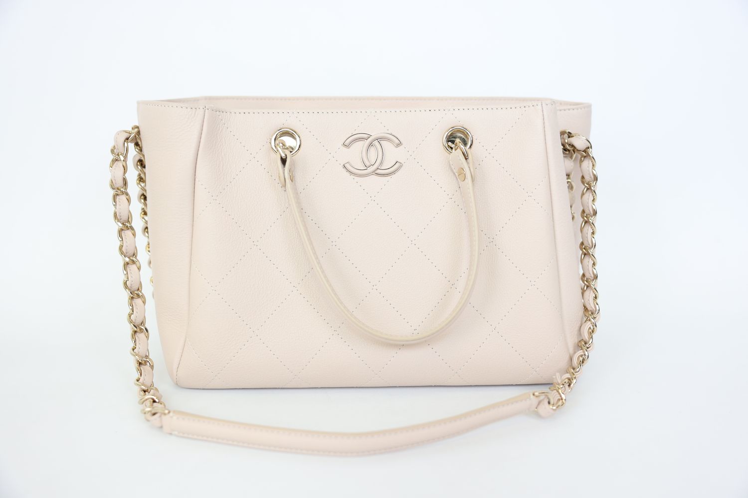 Chanel Tote Large, Beige Bullskin with Gold Hardware, New in Box WA001