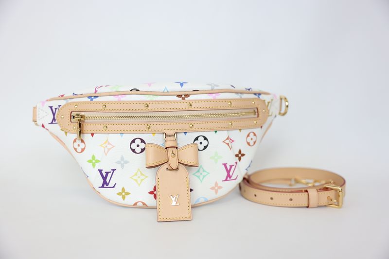 Louis Vuitton LV x TM Murakami High Rise, Multicolored Monogram Coated Canvas and Cowhide-Leather Trim with Gold Hardware, New in Box WA001