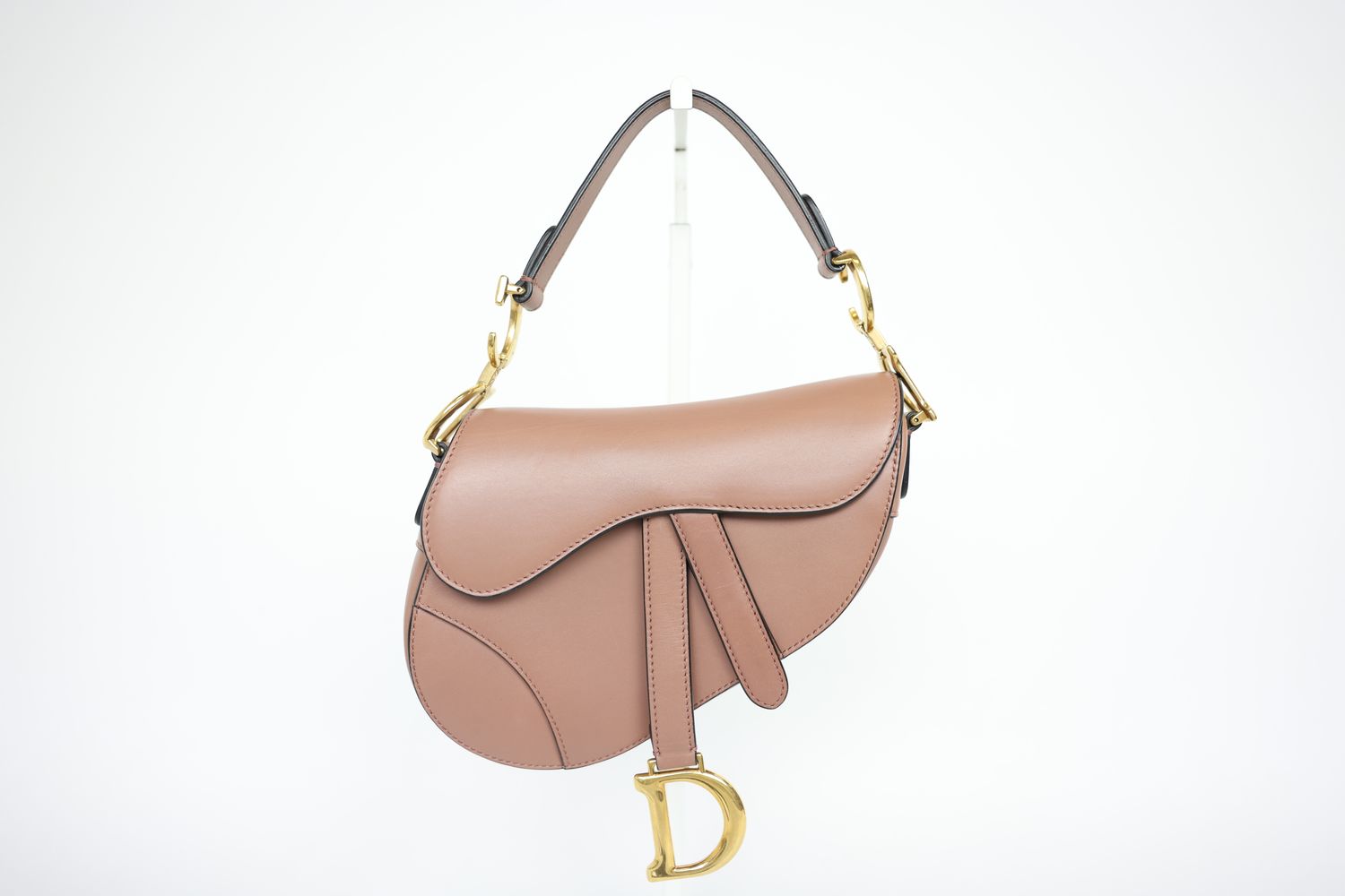 Dior Saddle Mini, Neutral Leather with Gold Hardware, Preowned No Dustbag WA001