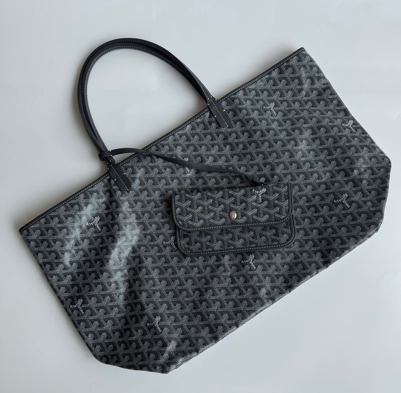 Goyard Saint Louis GM, Grey, Preowned in Dustbag GA001P