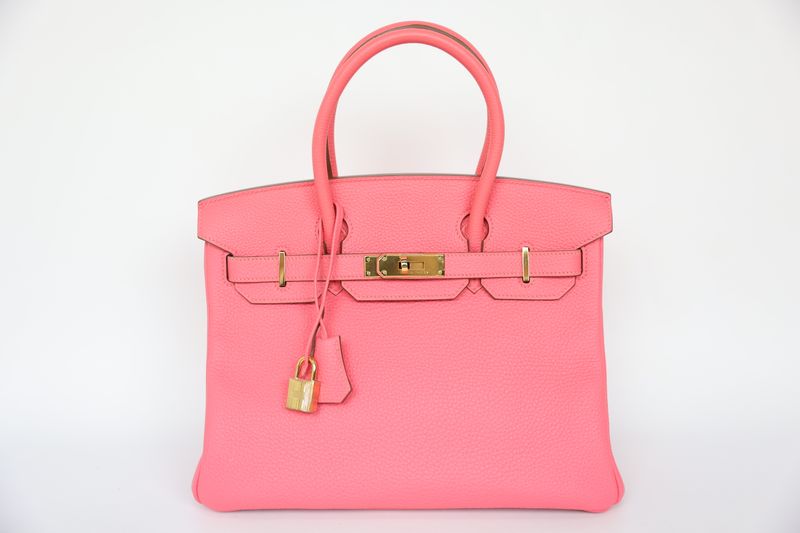 Hermes Birkin 30, Rose Lipstick Togo with Gold Hardware, Q Square 2013 Stamp, Preowned in Dustbag WA001