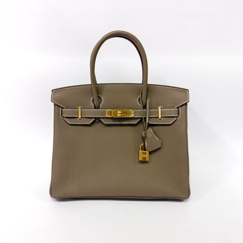 Hermes Birkin 30, Etoupe, Togo Leather, Stamp B, Gold Hardware, Prewoend in Box MA001 (Bank Wire Price)