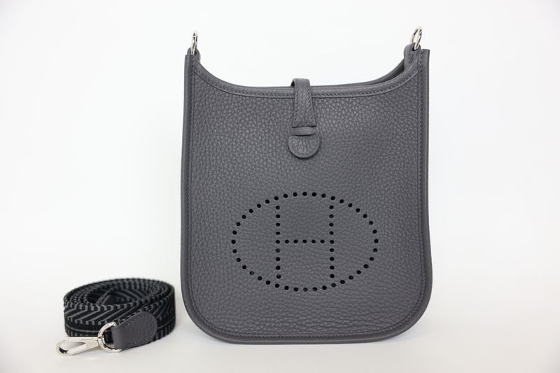Hermes Evelyne 16 Amazone, Slate Meyer Gray Clemence with Palladium Hardware, New in Box WA001