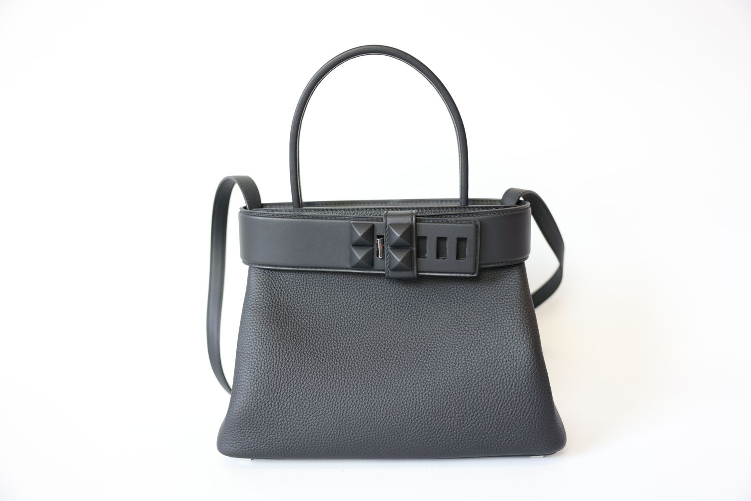Hermes Medor Bag, Noir Black Togo Swift Calfskin, Collier De Chien Clasp, K 2025, New in Box WA001