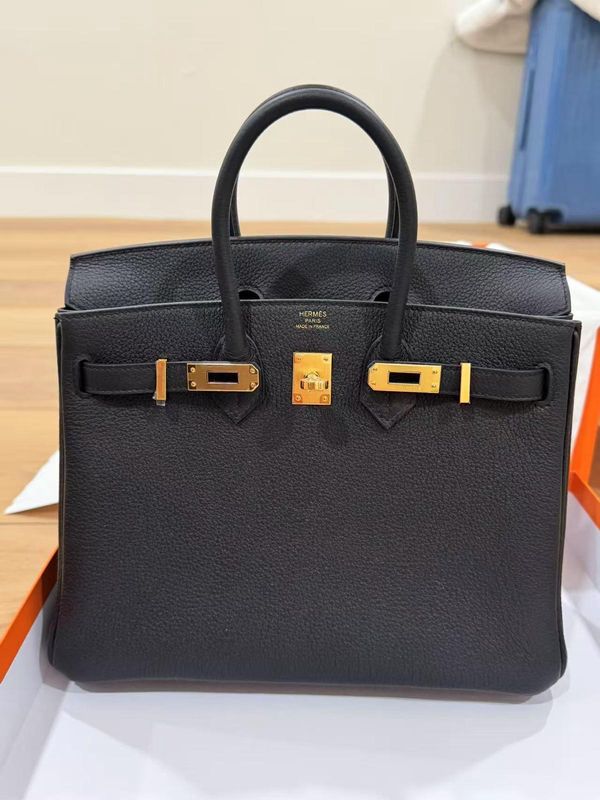 Hermes Birkin 25 Black Togo Leather, Gold Hardware, New In Box K Stamp/2025 KJRB001