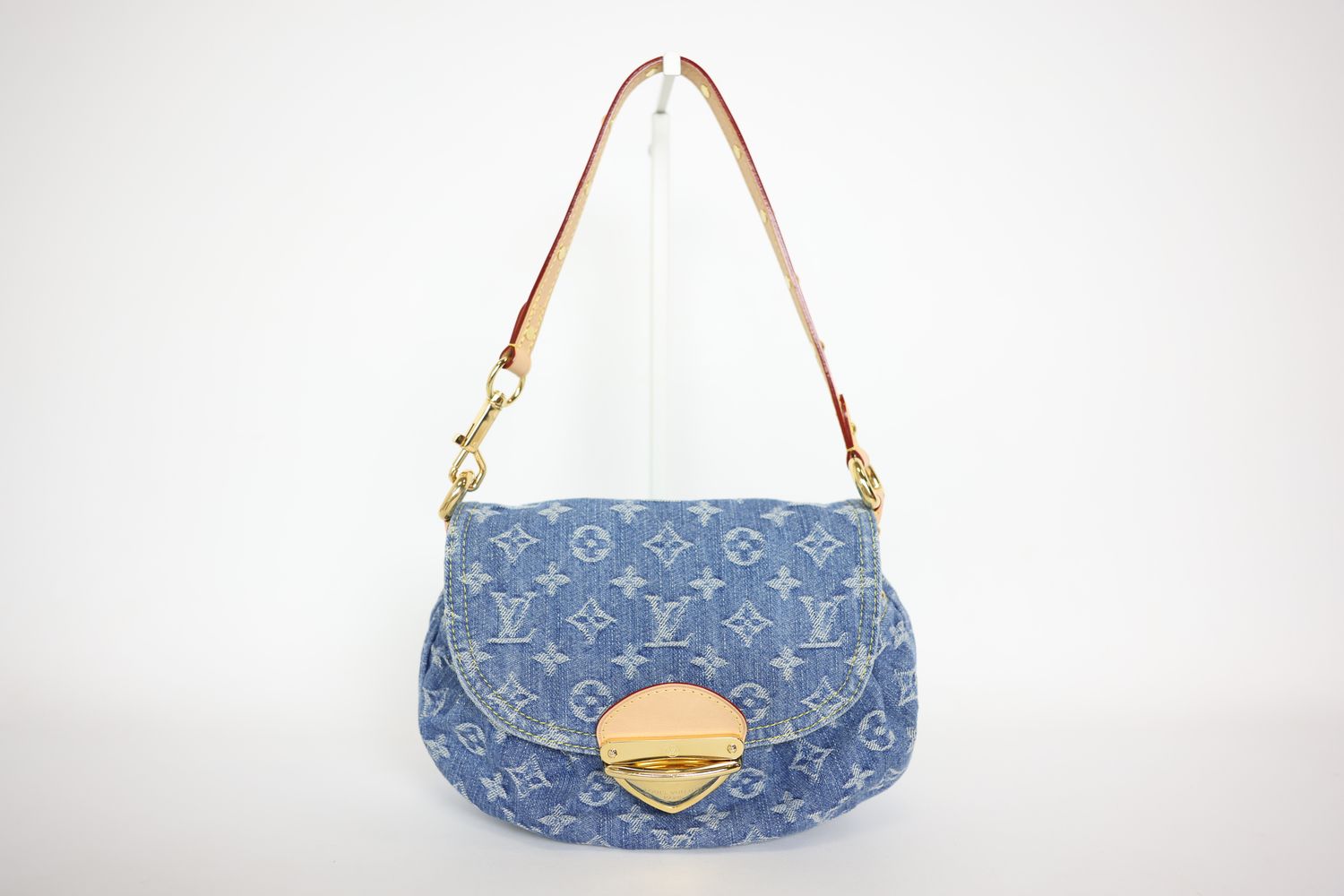 Louis Vuitton Monogram Denim Sunset Medium, Blue Denim with Gold Hardware, Preowned in Box WA001