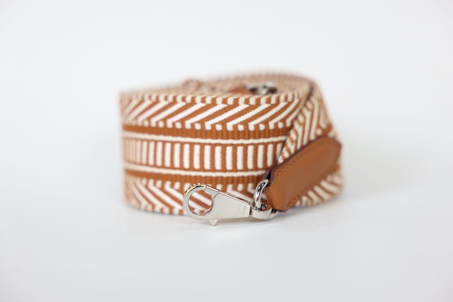 Hermes Sangle Cavale Bag Strap 50mm, Ecru Beige Canvas with Gold Hardware, New in Box WA001