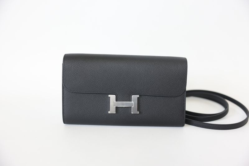 Hermes Constance To Go, Black Epsom Leather With Palladium Hardware, New in Box WA001