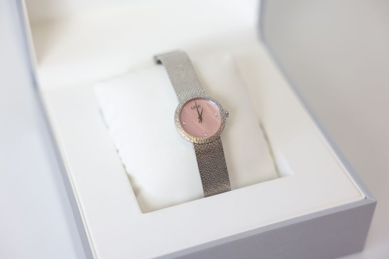 Dior La D de Dior Satine Watch, Pink Mother of Pearl and Stainless Steel, New in Box WA001