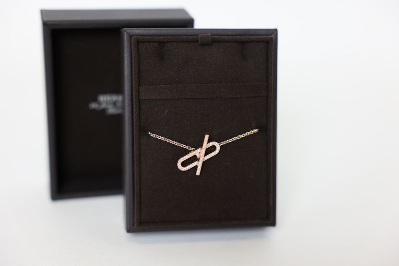 Hermes Ever Chaine D&#39;ancre Bracelet Small Model, 18k Rose Gold with Diamonds, Size ST, New in Box WA001