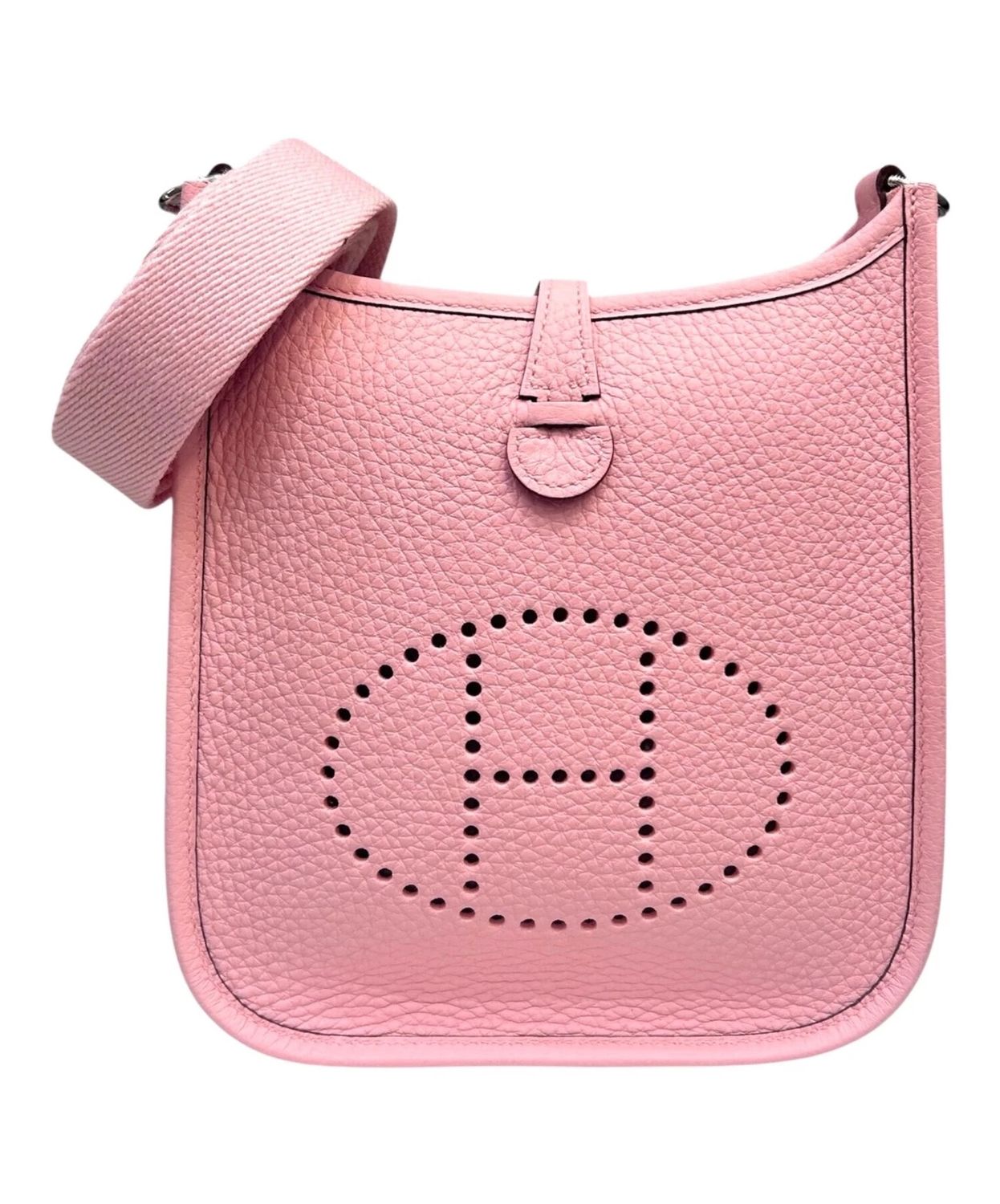 Hermes Mini Evelyne Sakura PHW, New Full Set KJRB001