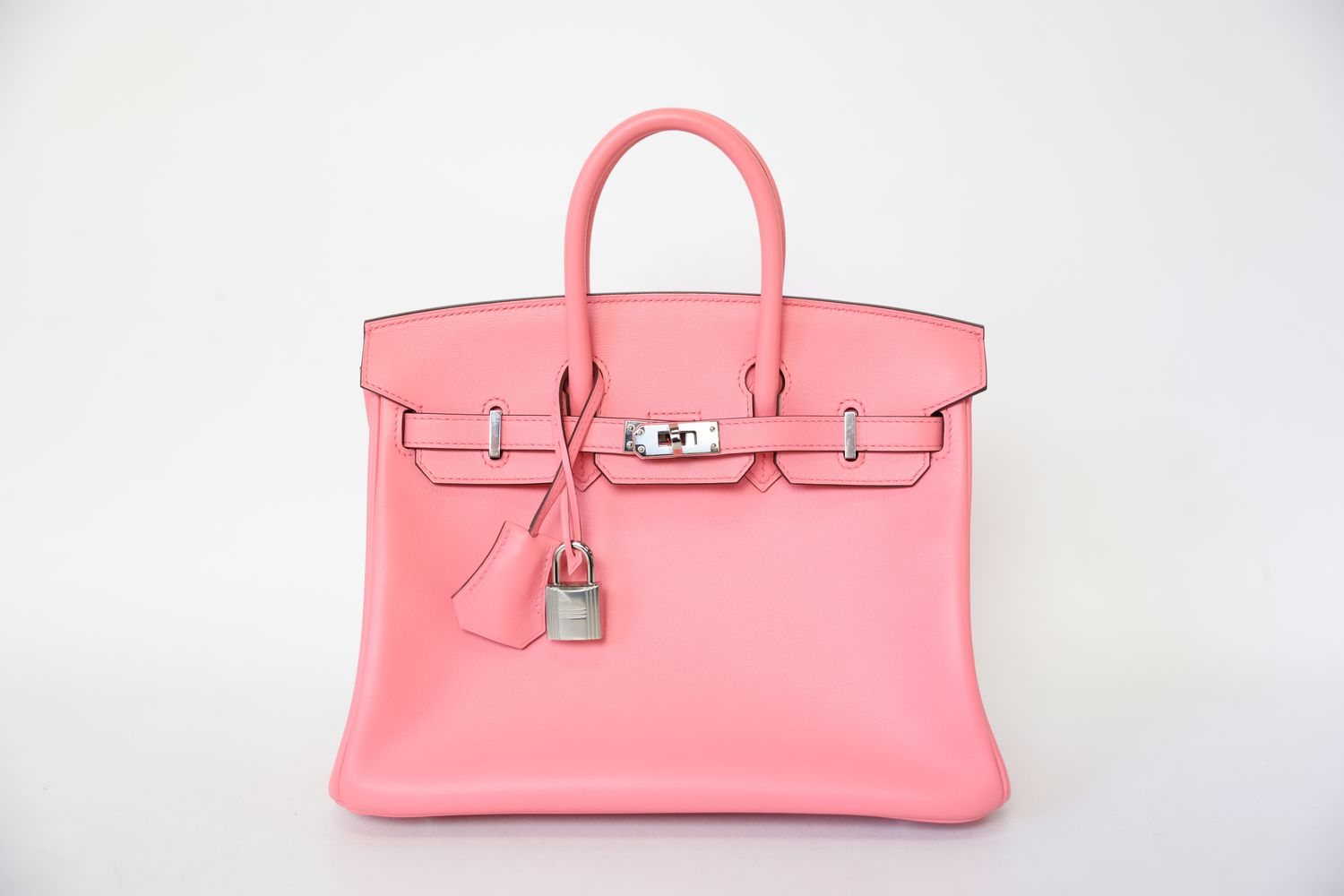 Hermes Birkin 25, Rose Azalee Swift Leather with Palladium Hardware, Y 2020 Stamp, Preowned in Box WA001