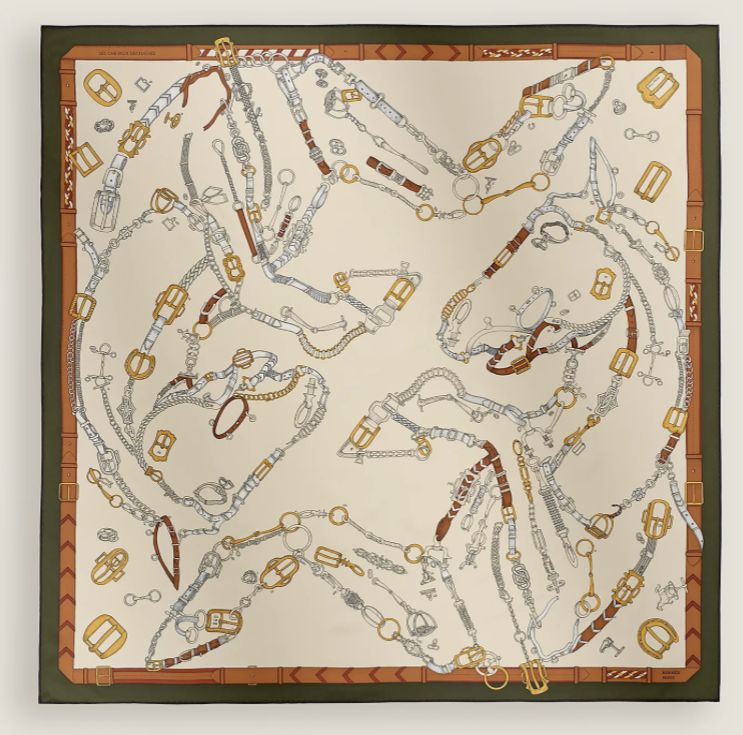 Hermes Scarf, 90x90, New in Box MA001