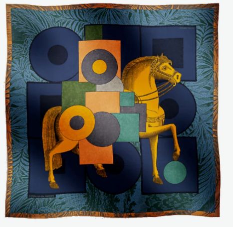 Hermes Scarf, 90x90, New in Box MA001