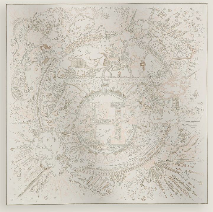 Hermes Scarf, 90x90, New in Box MA001