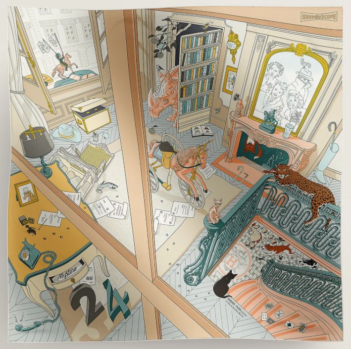 Hermes Scarf, 90x90, New in Box MA001