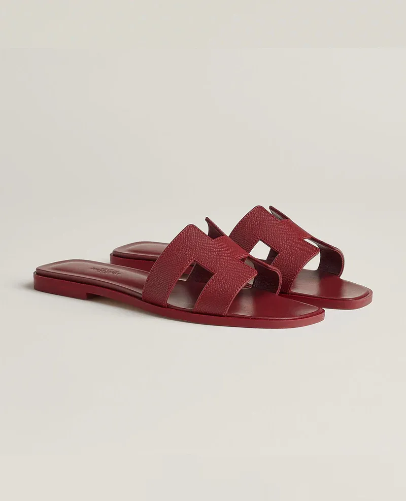Hermes Oran Rouge H, Size 38.5, New in Box KJRB001