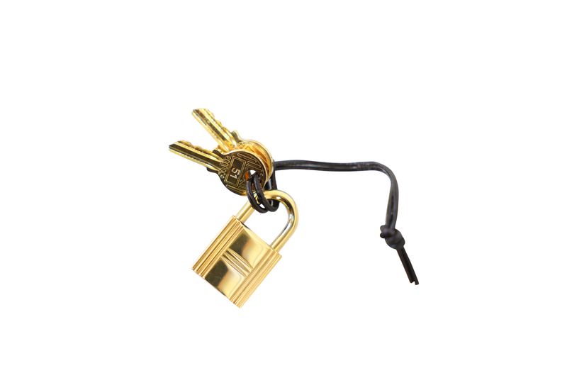 Hermes Lock and Key Set, Gold Hardware, Preowned WA001