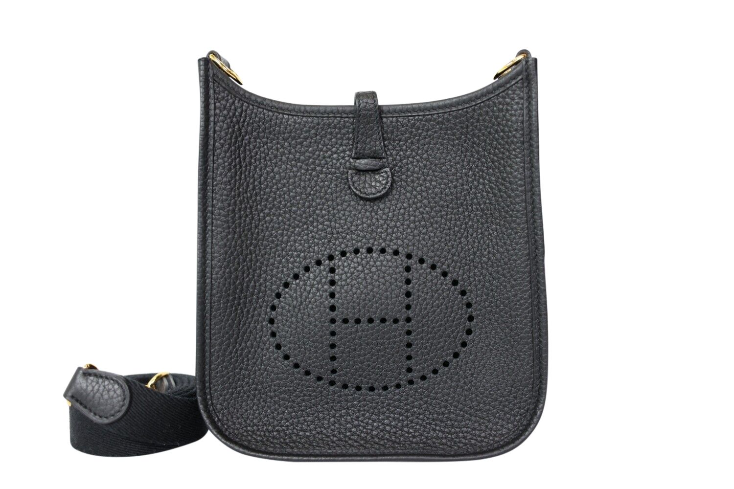 Hermes Evelyne 16 TPM, Black Clemence Leather with Gold Hardware, K Stamp 2025, New in Box WA001