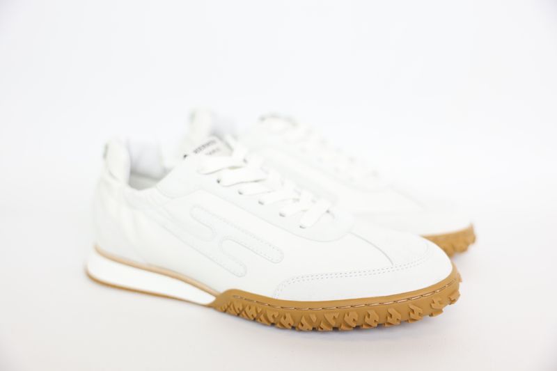 Hermes Jet Sneakers, White Nappa Leather, Size 36.5, New in Box WA001