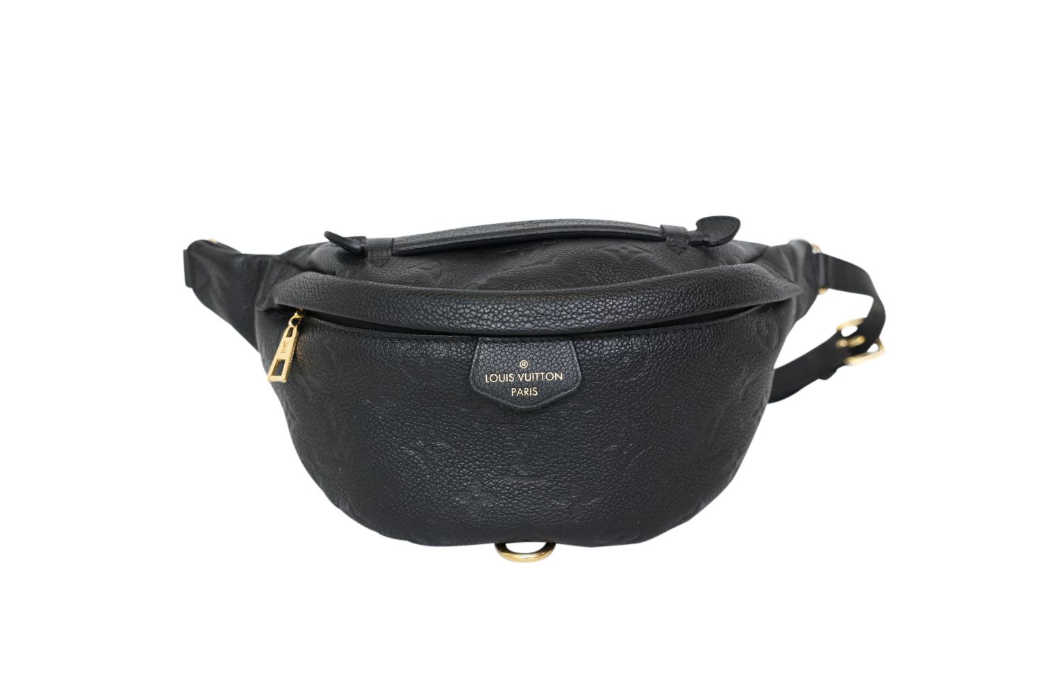 Louis Vuitton Bumbag, Black Monogram Empreinte Embossed  Cowhide Leather with Gold Hardware, Preowned in Box WA001