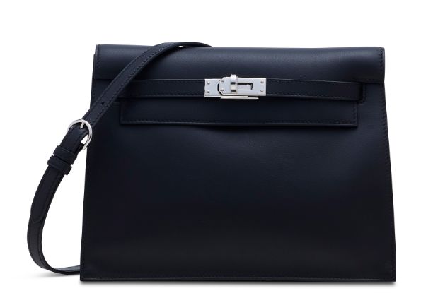 Hermes Kelly Danse Bag, Noir Swift with Palladium Hardware, K 2025 Stamp, New in Box KJRB001