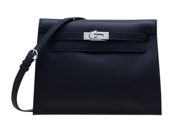 Hermes Kelly Danse Bag, Noir Swift with Palladium Hardware, K 2025 Stamp, New in Box KJRB001