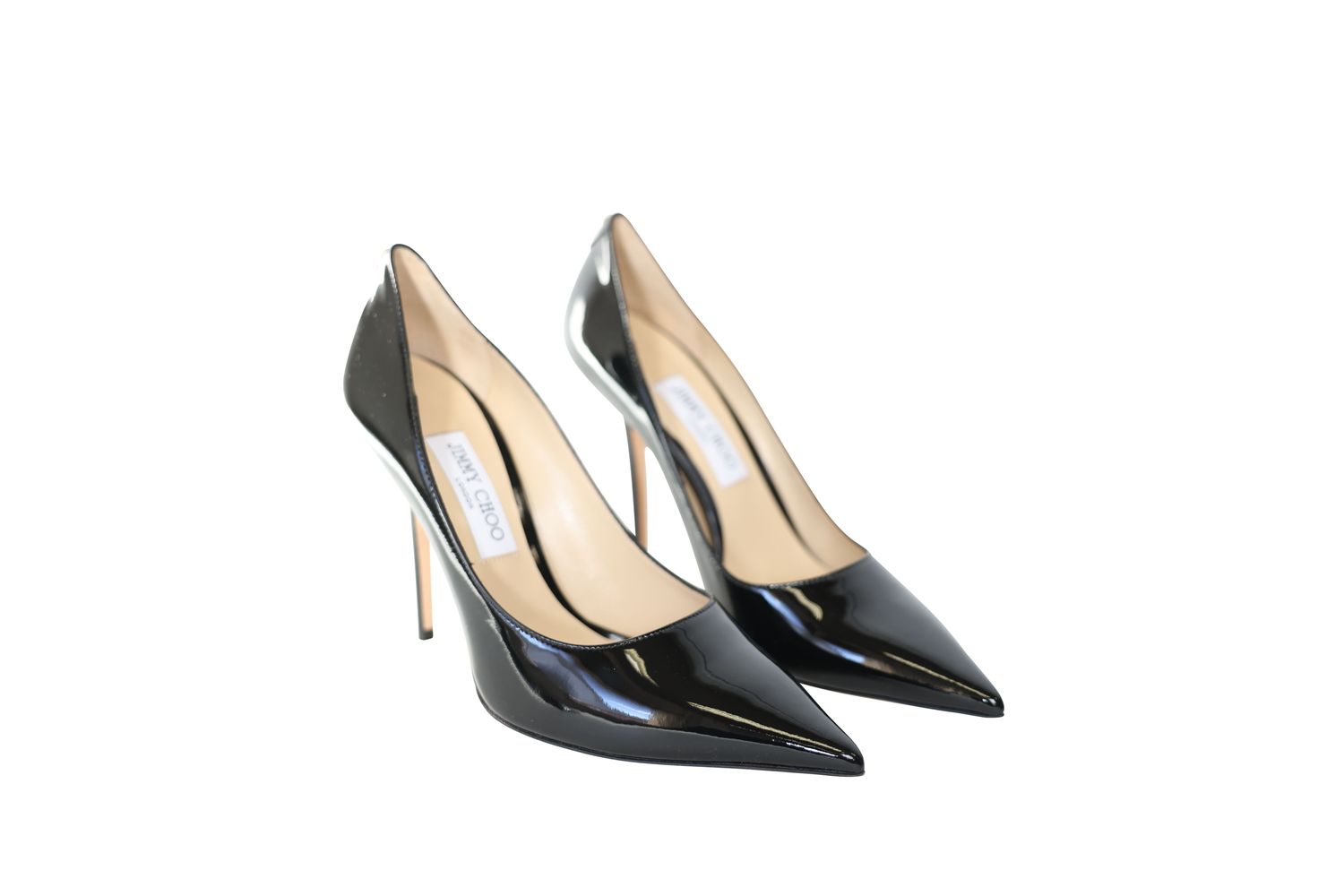 Jimmy Choo Shoes Love 100 Pump, Black Patent Leather, Size 40, New in Box WA001