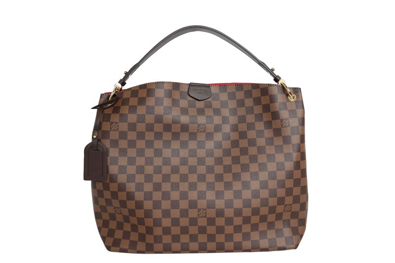 Louis Vuitton Graceful MM Bag, Damier Ebene Canvas and Gold Hardware, New in Box WA001