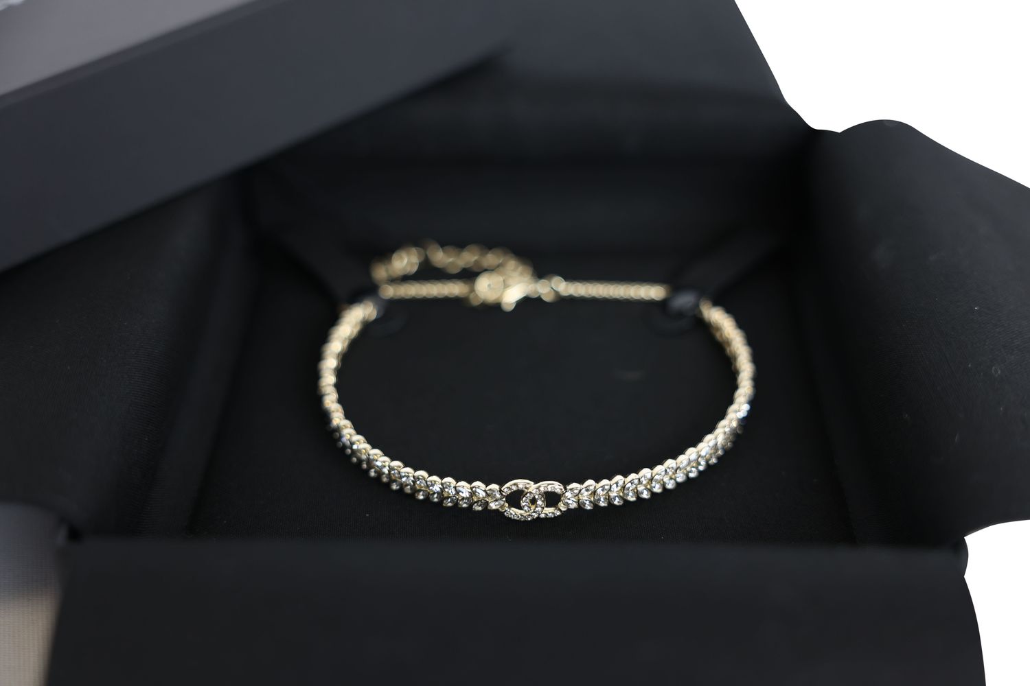Chanel 23S CC Choker Necklace, Gold Finish and Crystals, New in Dustbag WA001