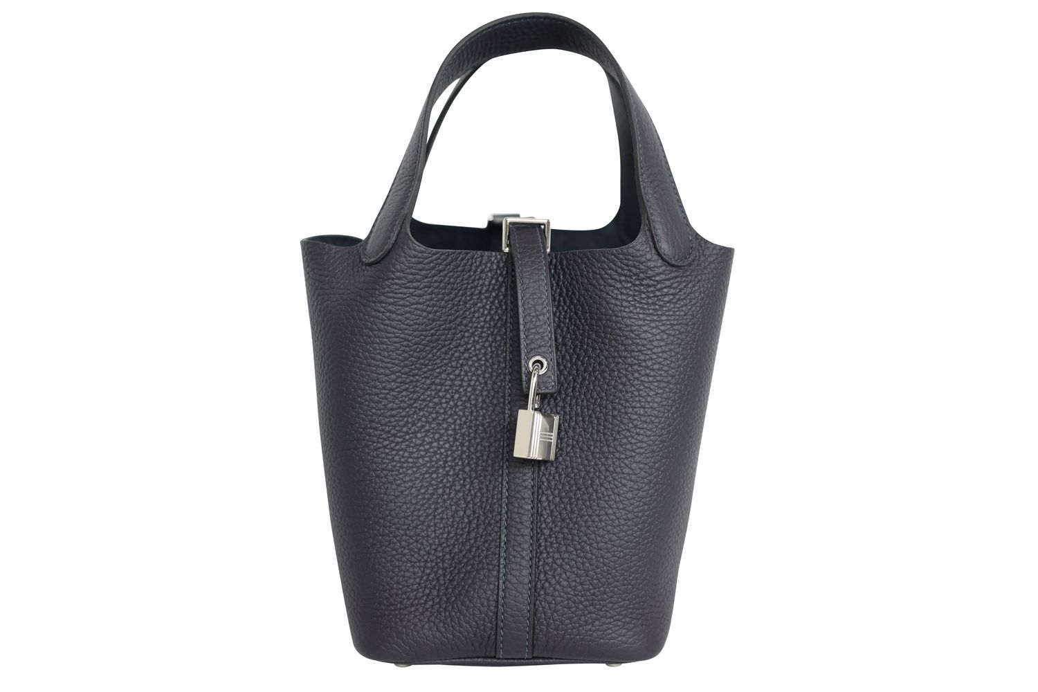 Hermes Picotin 18 Lock PM Bag, Black Noir Clemence Leather and Palladium Hardware, B 2023 Stamp, New in Box WA001
