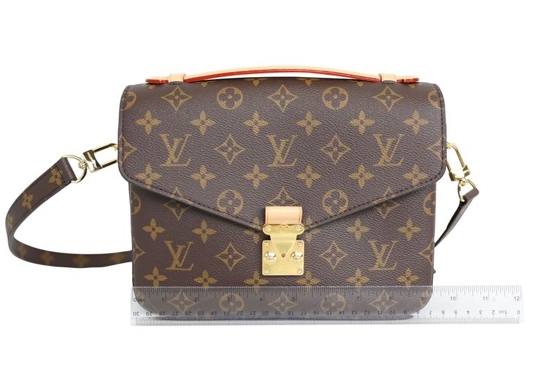 Louis Vuitton Pochette Metis Bag, Monogram Canvas and Natural Leather with Gold Hardware, New in Dustbag WA001