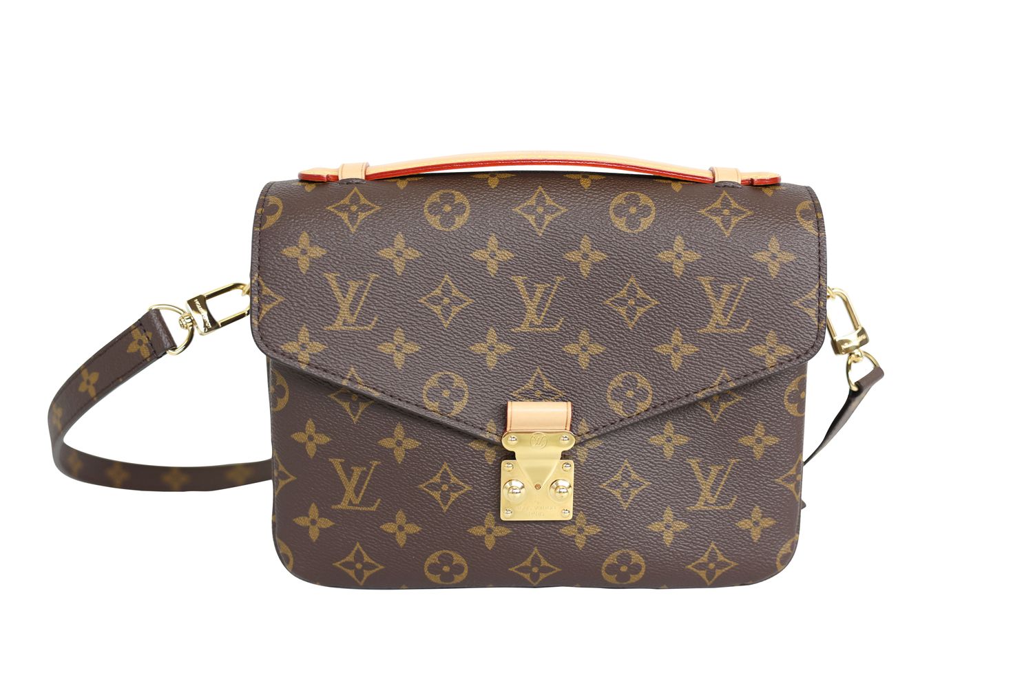 Louis Vuitton Pochette Metis Bag, Monogram Canvas and Natural Leather with Gold Hardware, New in Dustbag WA001
