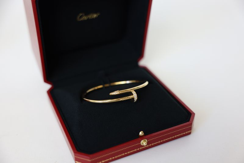 Cartier Juste un Clou Classic Model Bracelet, 18k Yellow Gold with Diamonds, Preowned in Box WA001