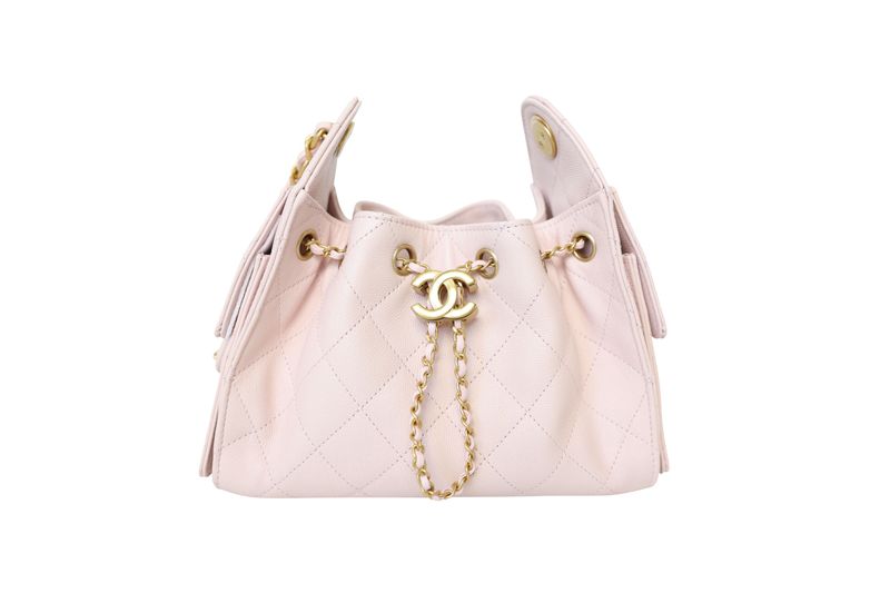 Chanel 25 Mini Bag, Light Pink Quilted Caviar Leather and Gold Hardware, New in Box WA001