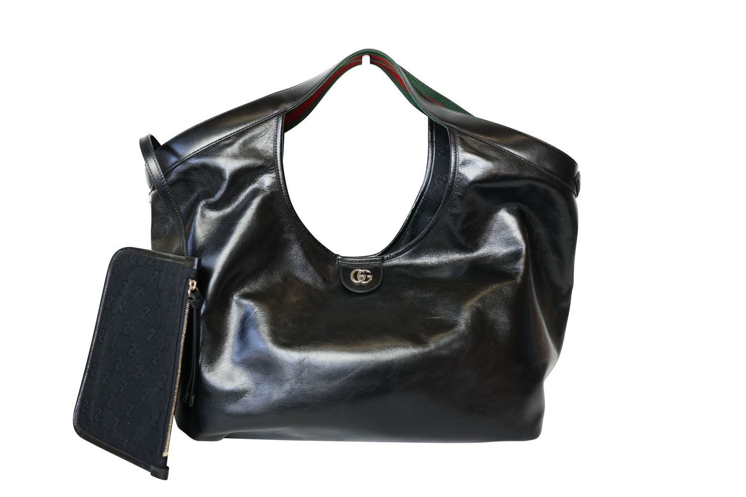 Gucci Giglio Large Tote Bag, Black Leather and Gold Hardware, New in Dustbag WA001