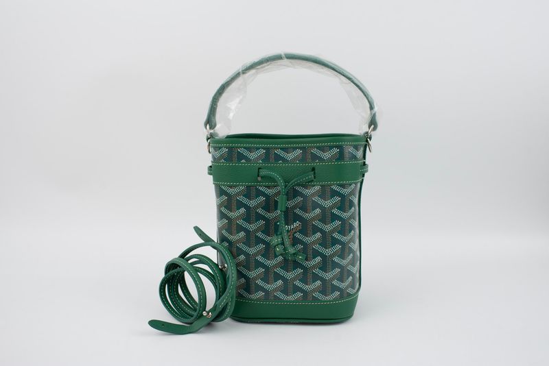 Goyard Petit Flot Mini Bucket Bag, Green , New in Dustbag GA001