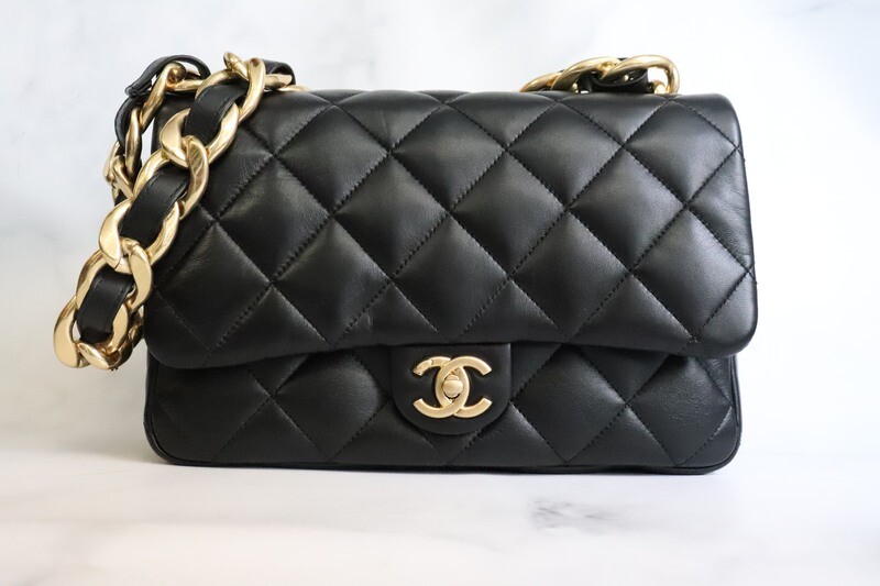Chanel Seasonal Flap, 22S Funky Town, Black Lambskin Leather, Gold Hardware, New in Box CA001