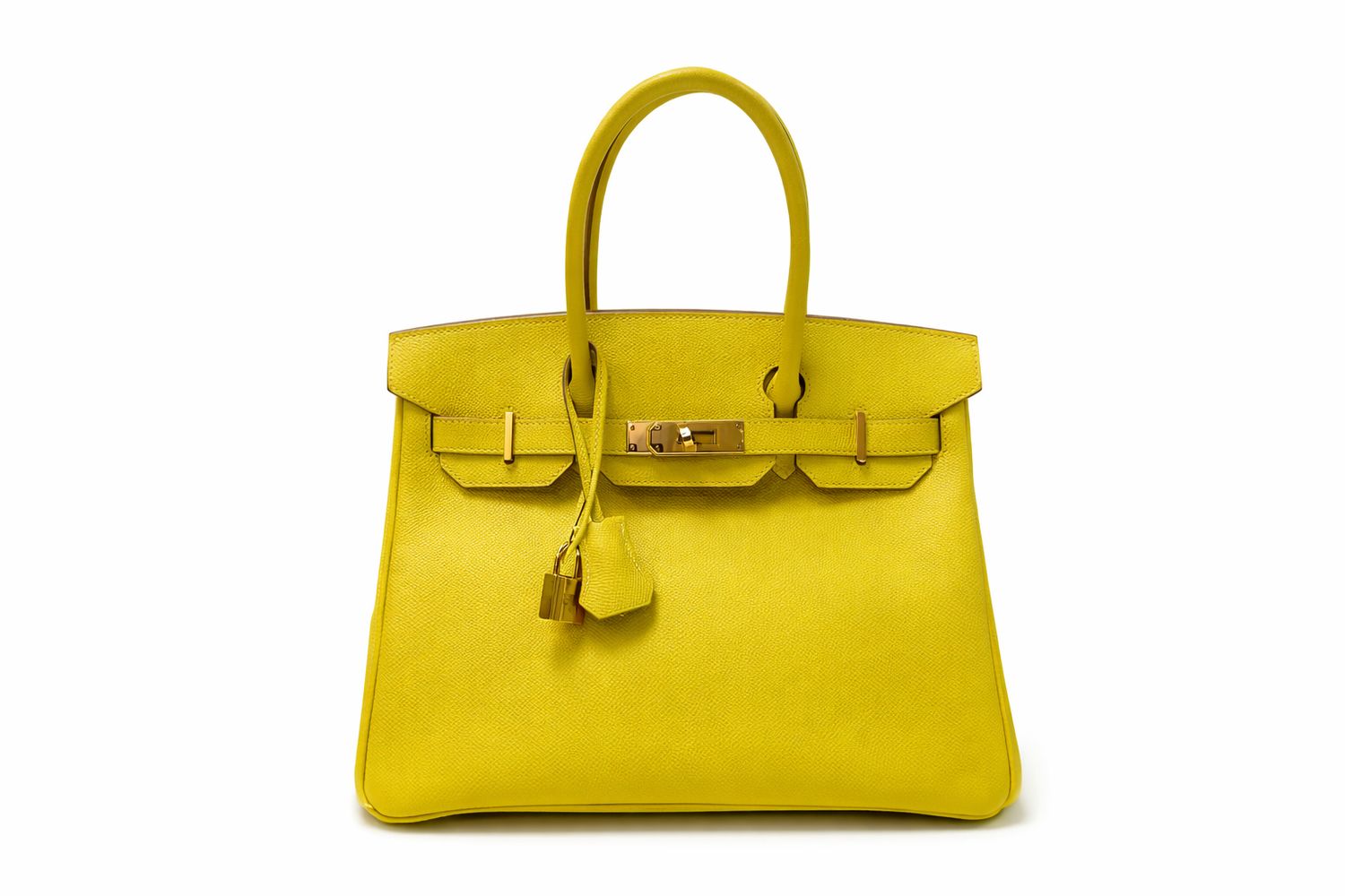 Hermes Birkin 30, Lime, Preowned in Dustbag MA001