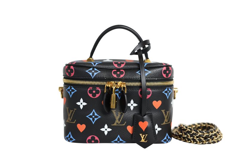 Louis Vuitton Game On PM Mini Bag, Black with Multicolor Monogram Canvas and Gold Hardware, Preowned in Box WA001
