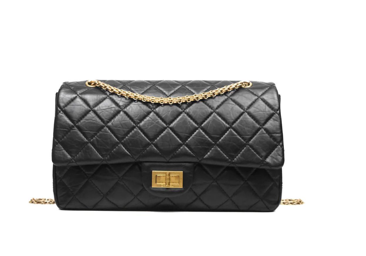 Chanel Reissue Quilted Aged Calfskin Black Aged Gold Hardware 227 (Ships from Asia) AC001