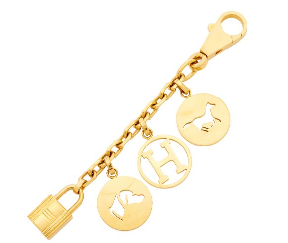 Hermes Olga Breloque Bag Charm, Gold, Preowned KJRB088
