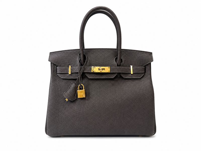 Hermes Birkin 30, Bai Brun Togo Leather, Gold Hardware, Stamp G, New in Box MA001 (Wire Price)